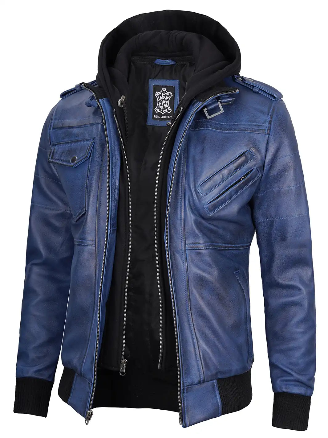 Blue wax jacket mens sales