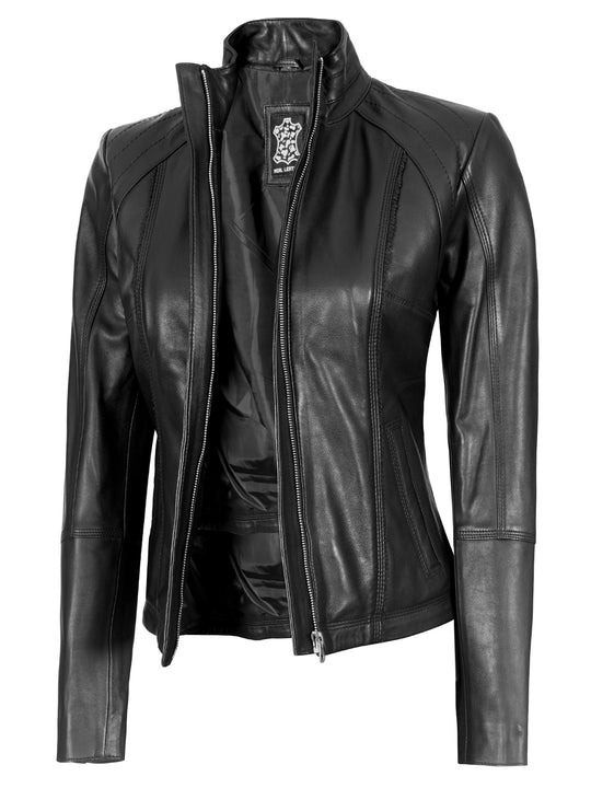 Biker Leather Jacket for Women