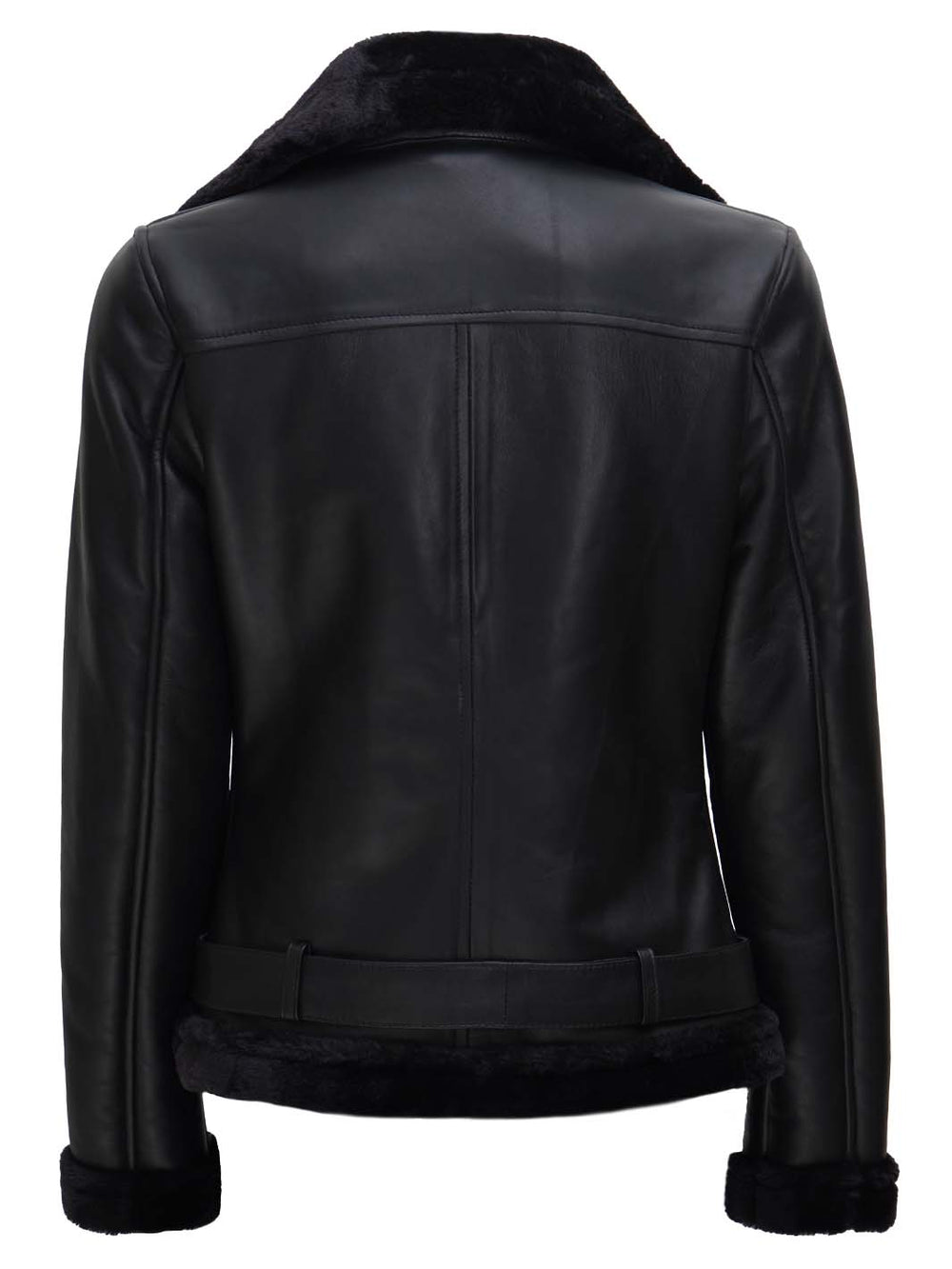Agnes Shearling Women Black leather jackets
