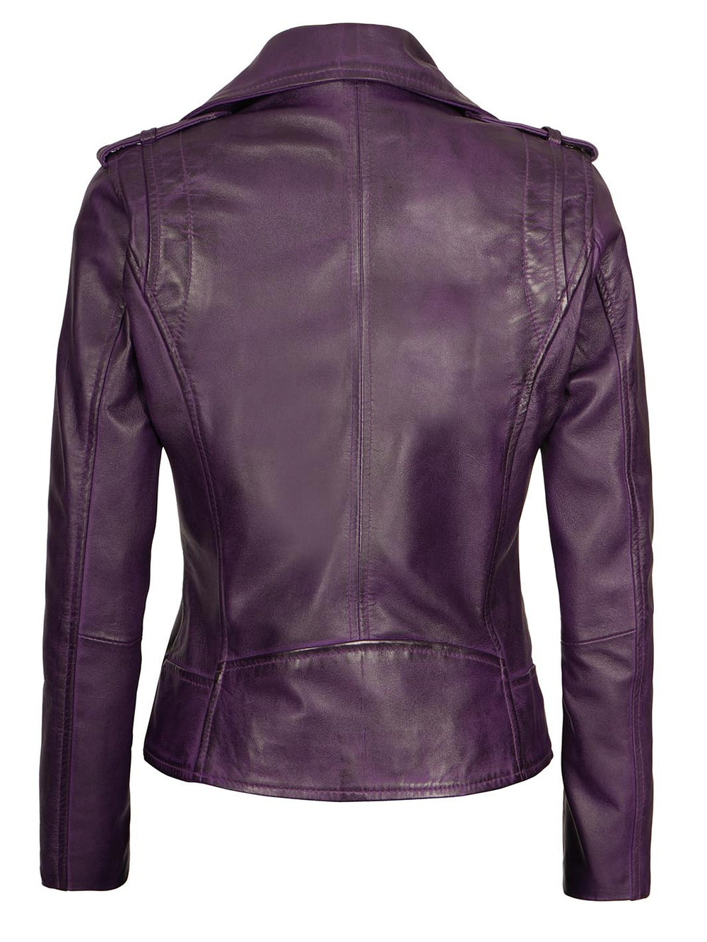 Womens Asymmetrical Biker Leather Jacket