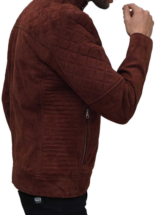Suede Brown Leather Jacket for Men