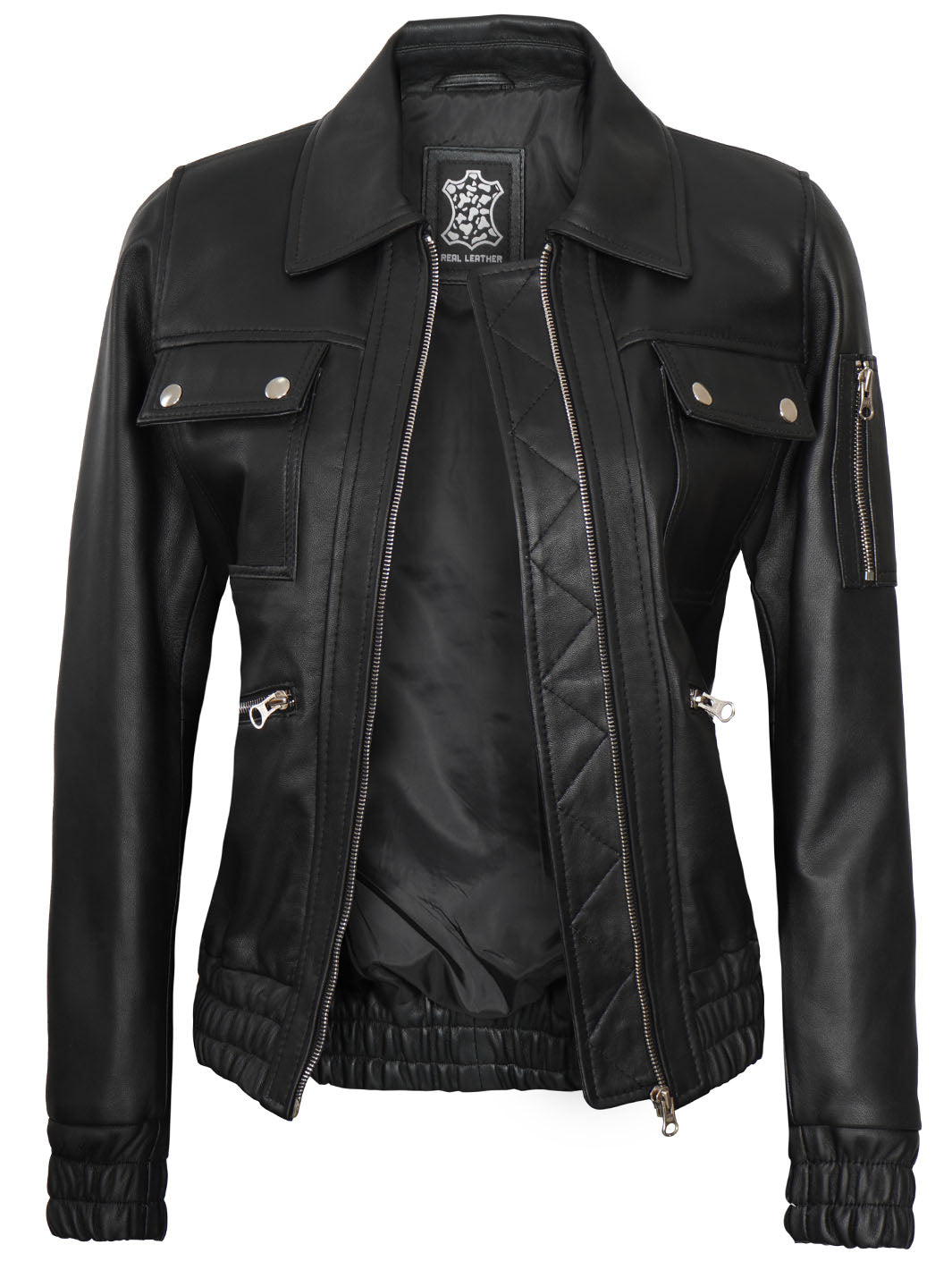 womens real lambskin leather jacket