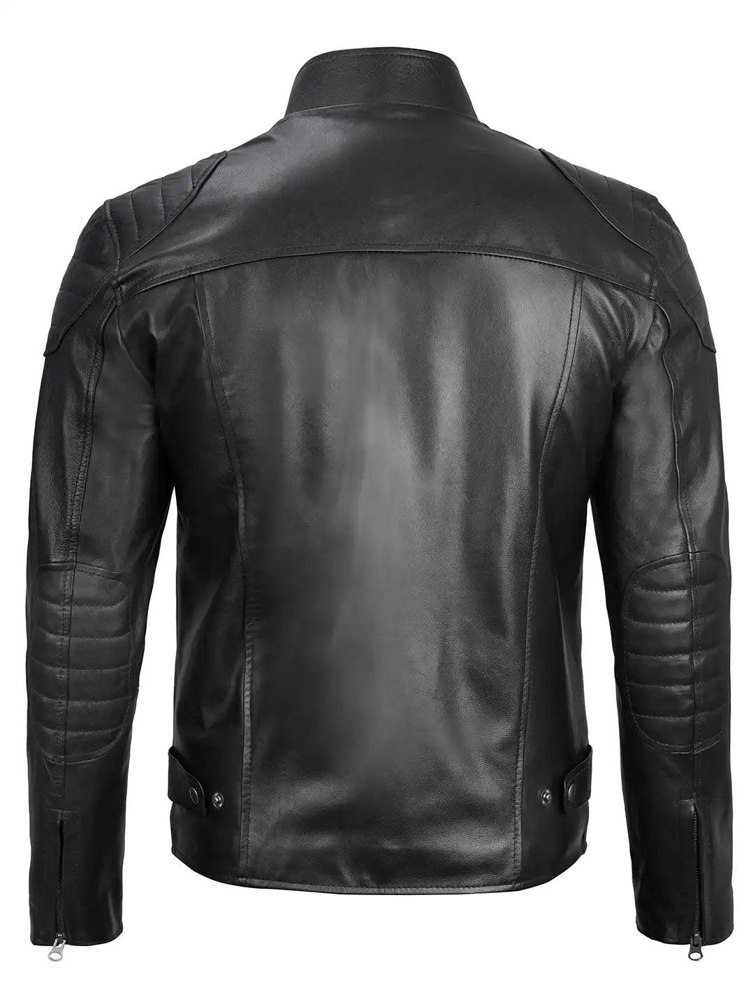 Black mens real leather jacket