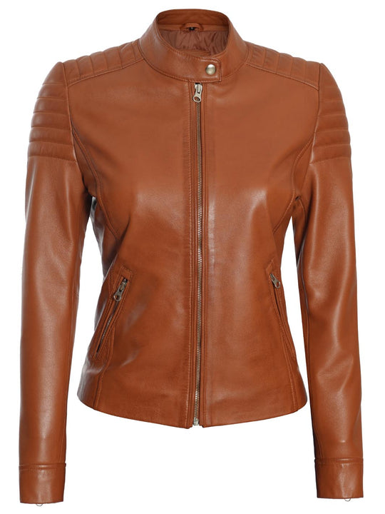 Elisa womens lambskin leather jackets 2