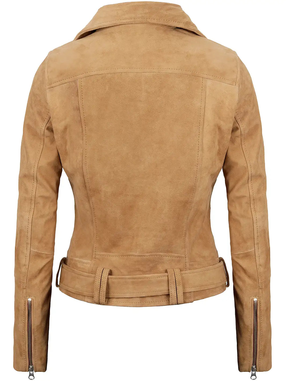 Light brown suede leather jacket