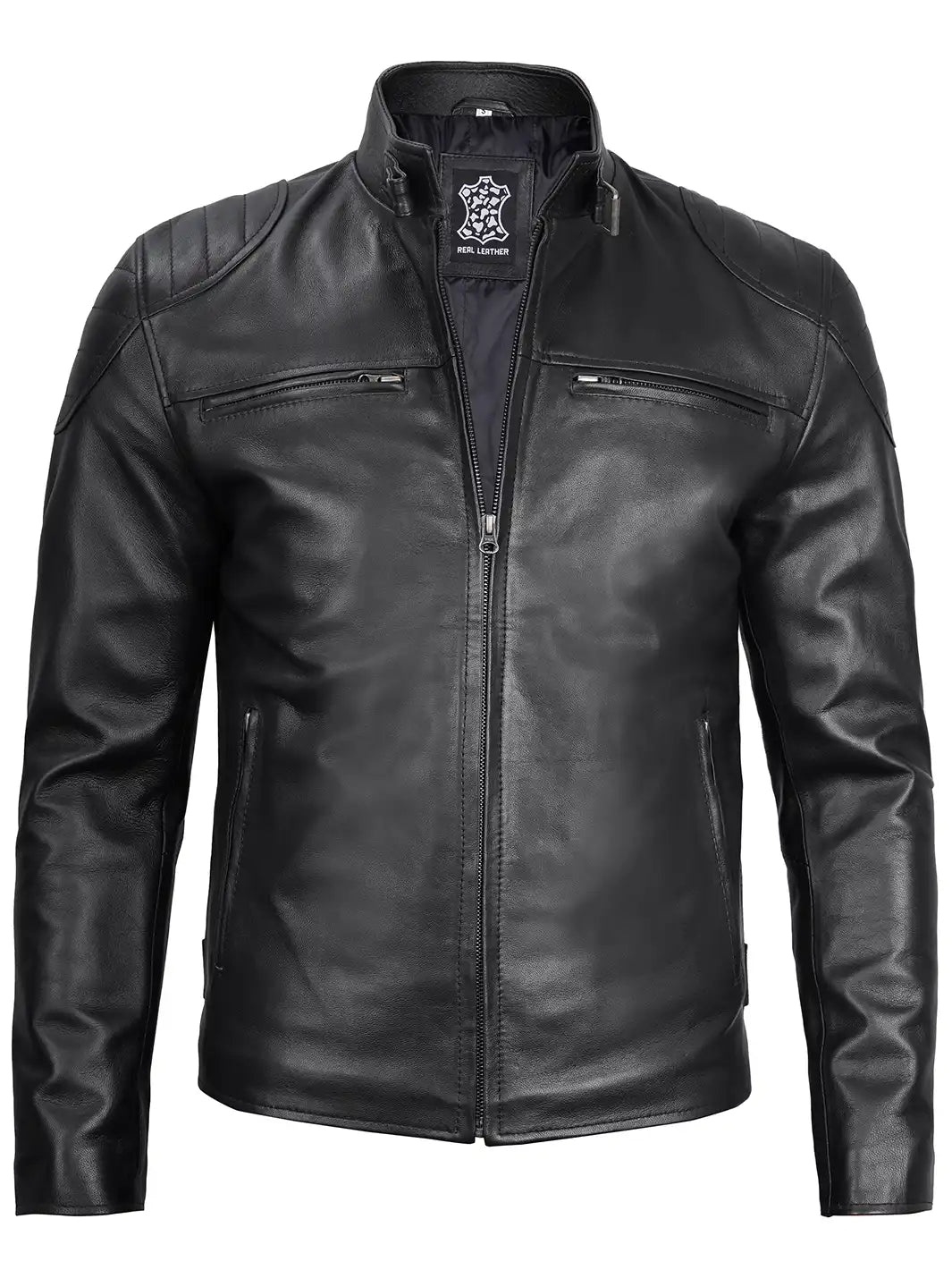 Mens Black leather jacket