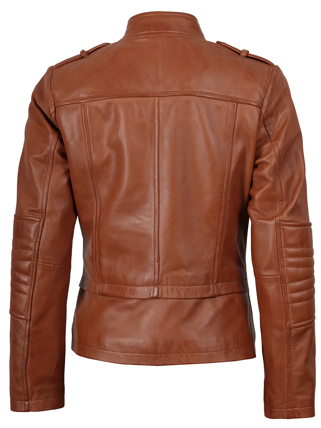 Women's Tan Brown Leather Motorcycle Jackets