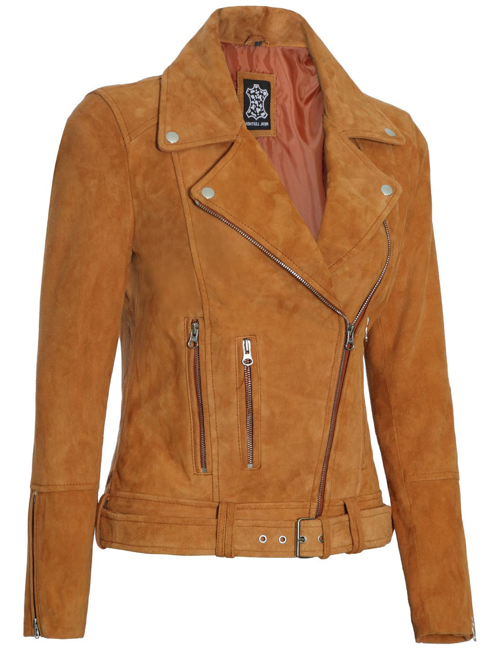 Brown Suede Moto Leather Jacket