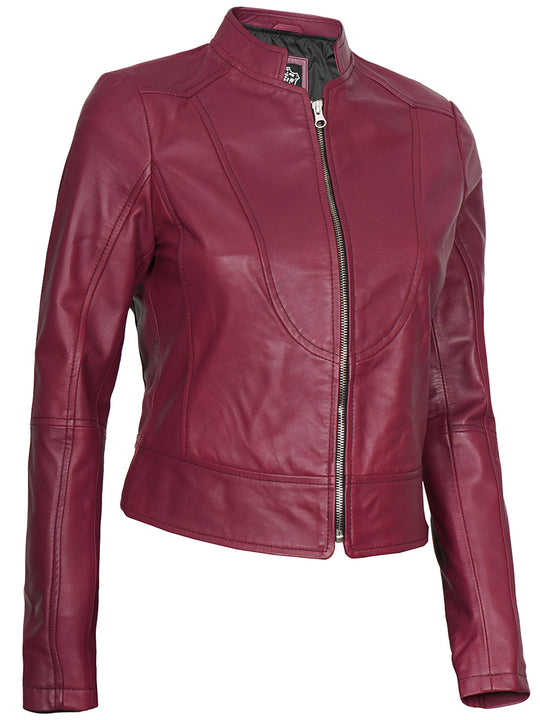 women Leather Biker Jacket
