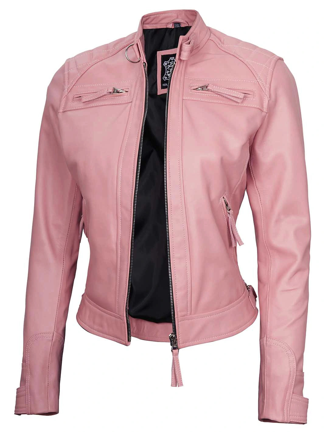 Womens cafe racer leather jacket