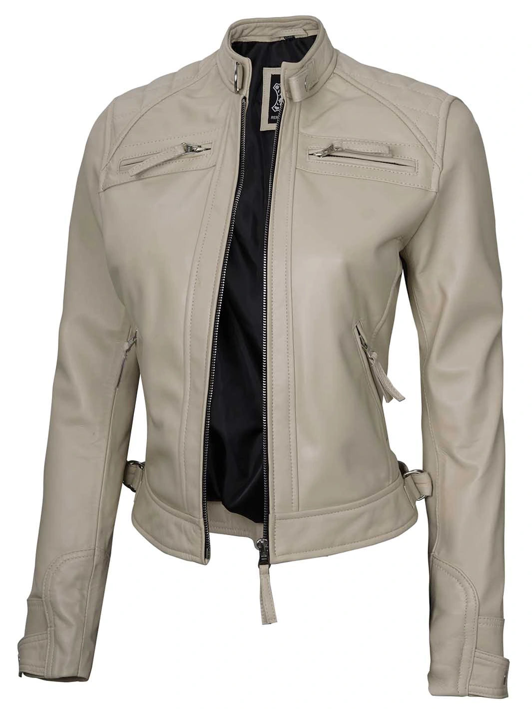 Womens real leather jacket
