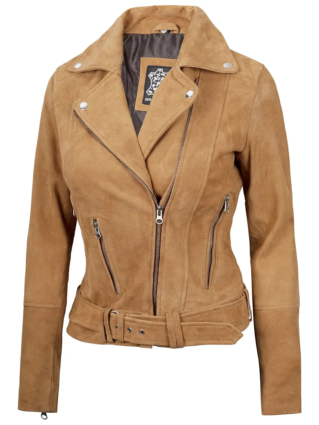 Women suede leather jacket