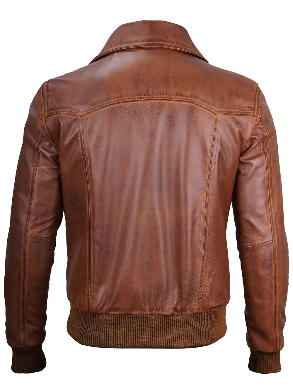 Cognac leather jacket