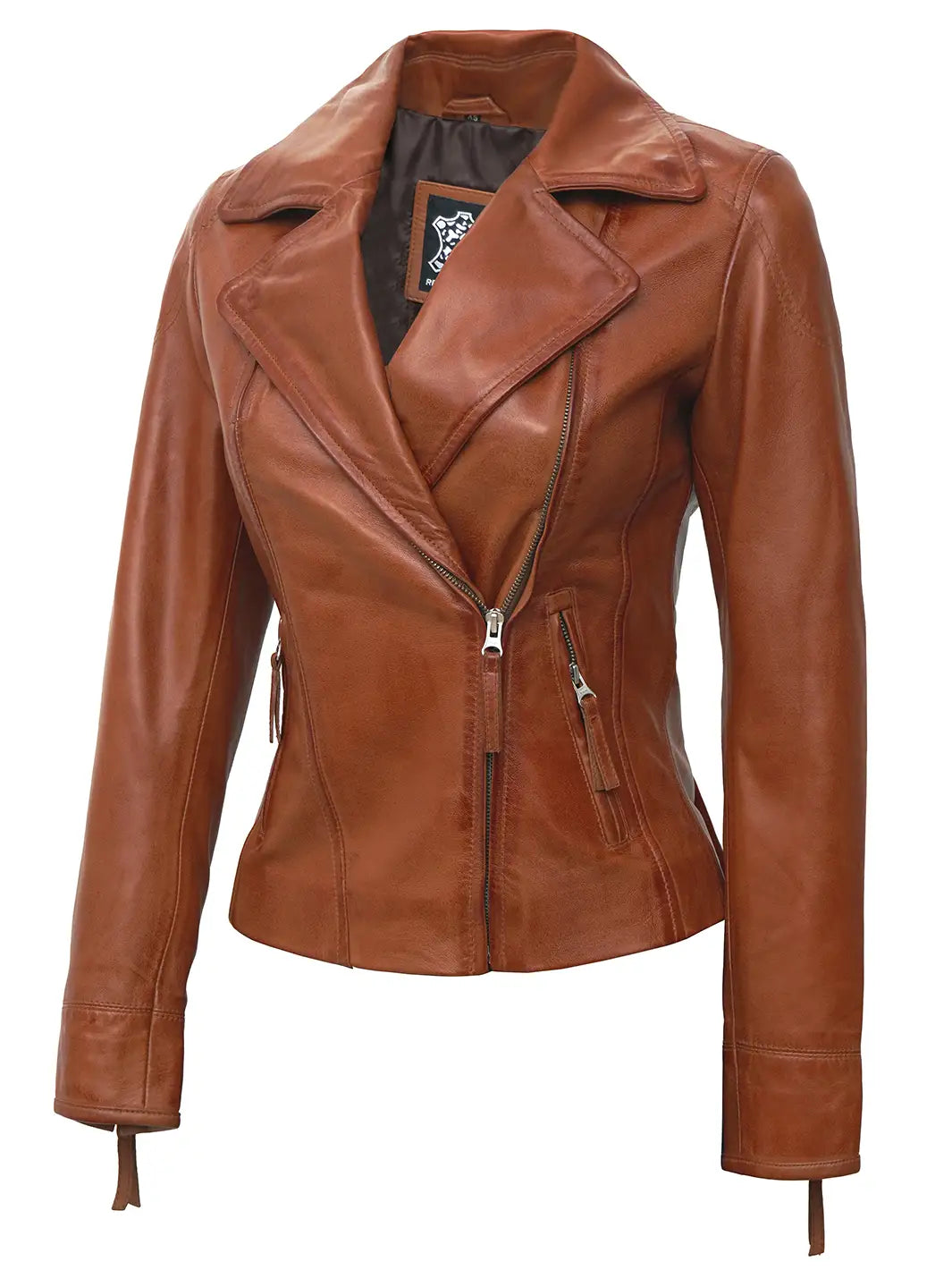 leather moto jacket for women