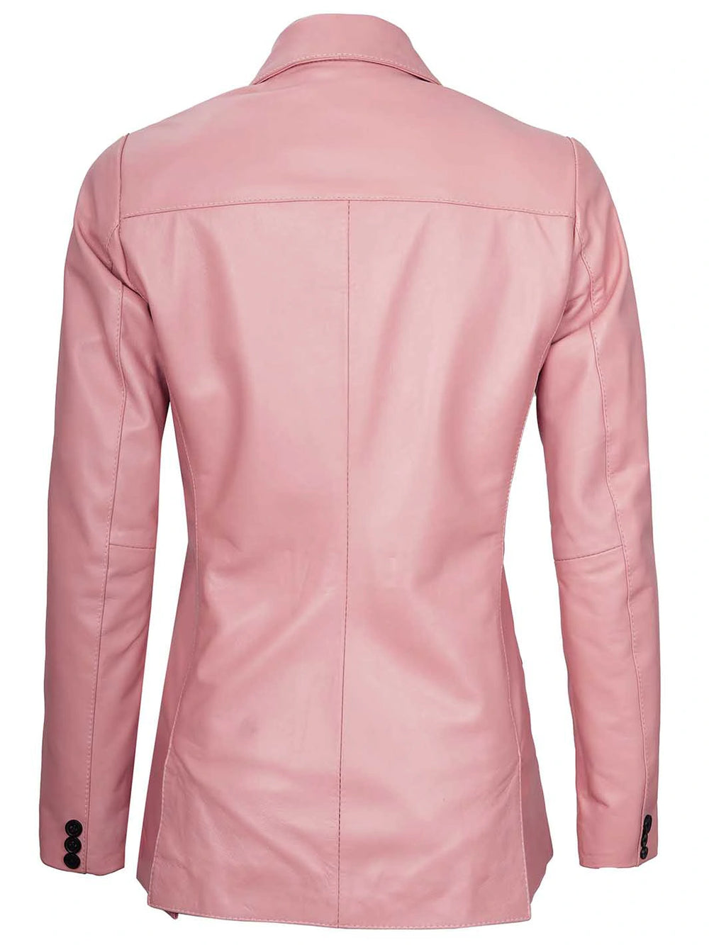 womens pink real leather  blazer