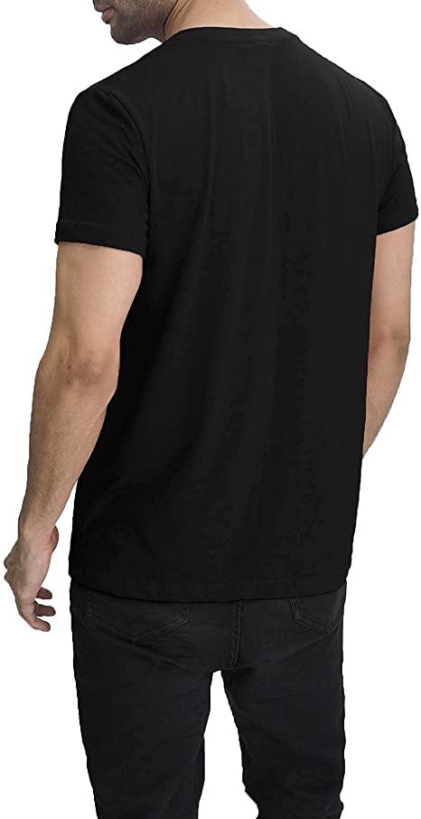 T-shirt à manches courtes et col en V pour hommes 
