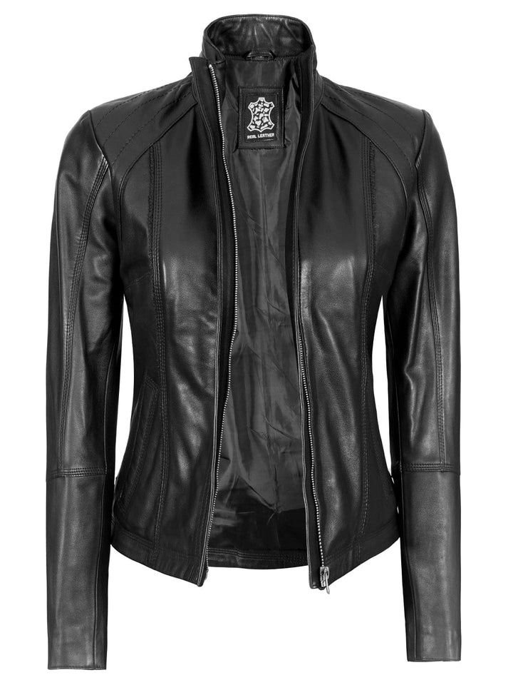 Stylish Womens Black Leather Jackets Decrum