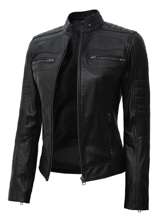 black leather jackets for women