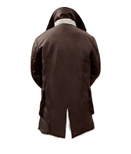 Brauner Bane-Mantel aus Lammfell für Herren