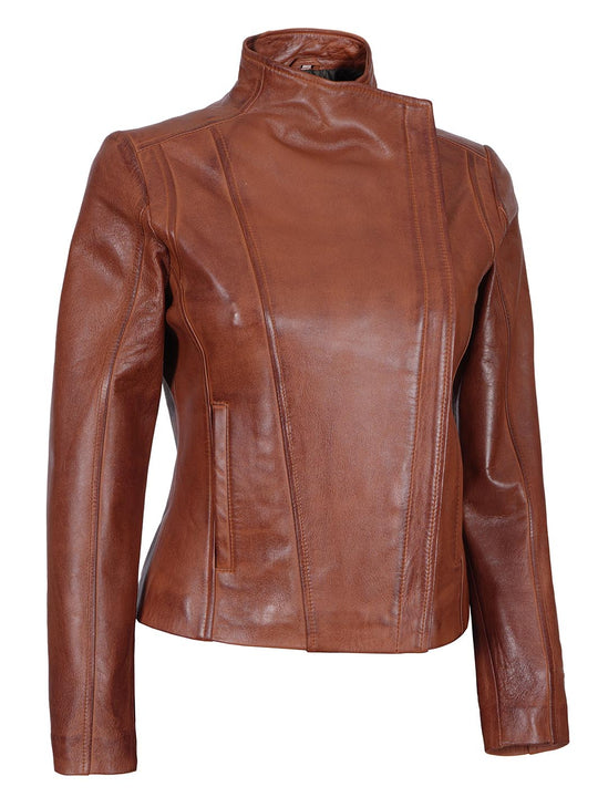 Women motorcycle Leather Jacket