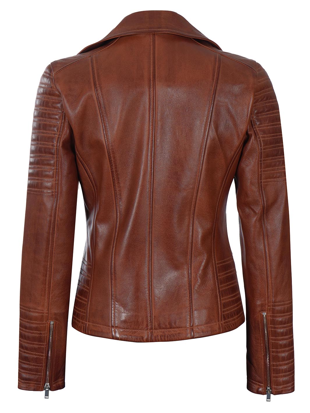 cognac women leather jacket