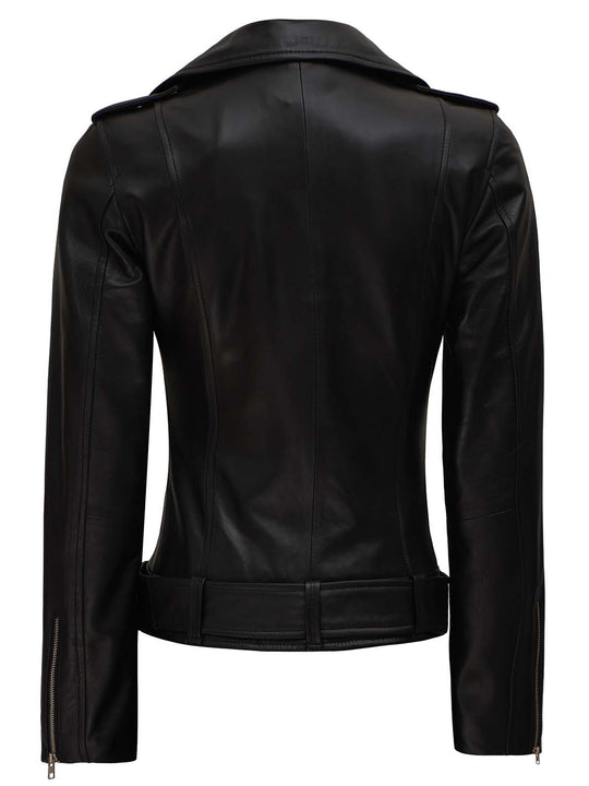 Dolores Womens Black Leather Jacket