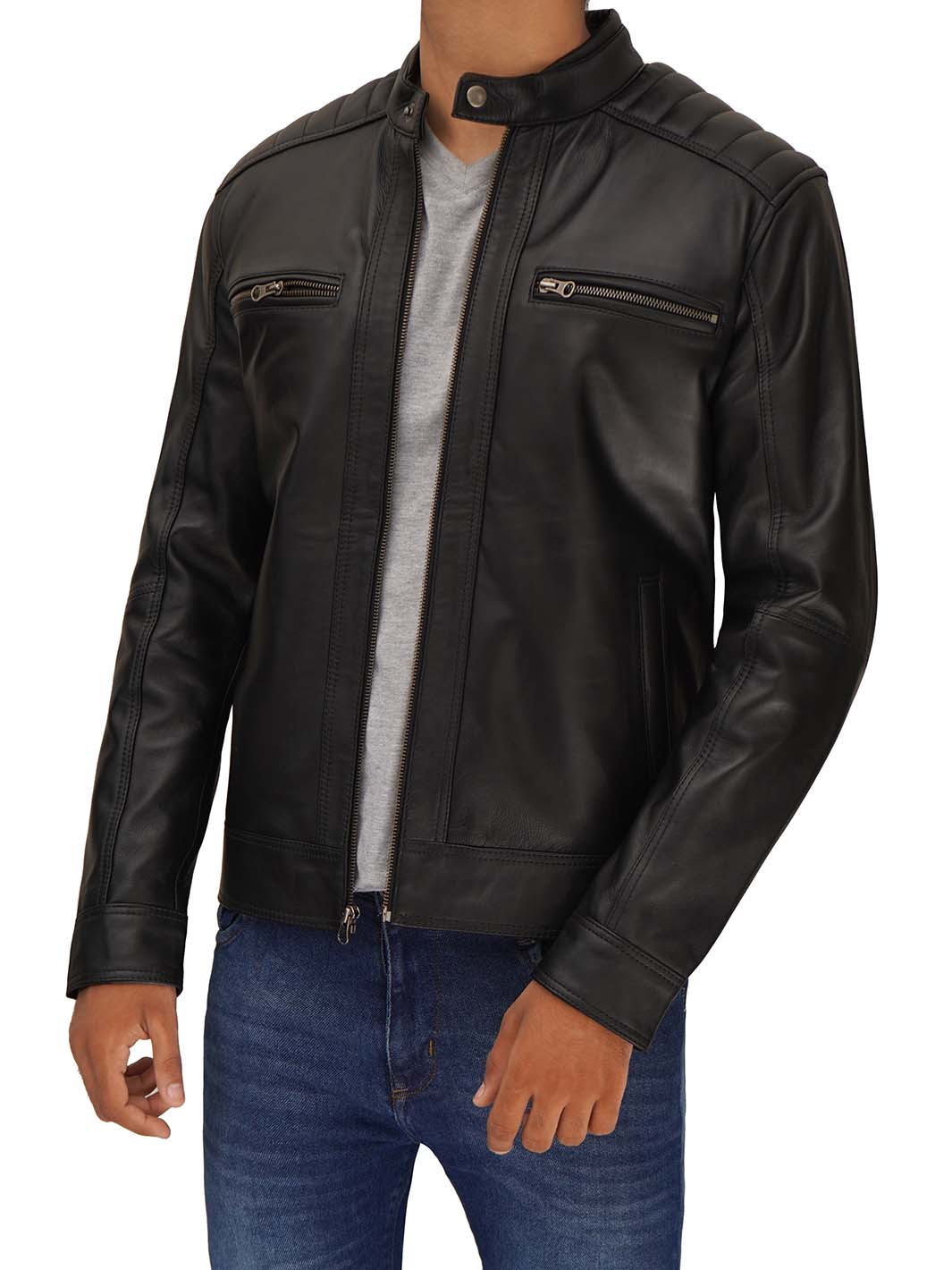 Black Biker Leather Jacket