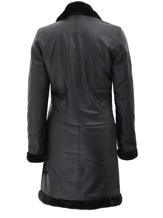 Shearling Leather Coat for Women