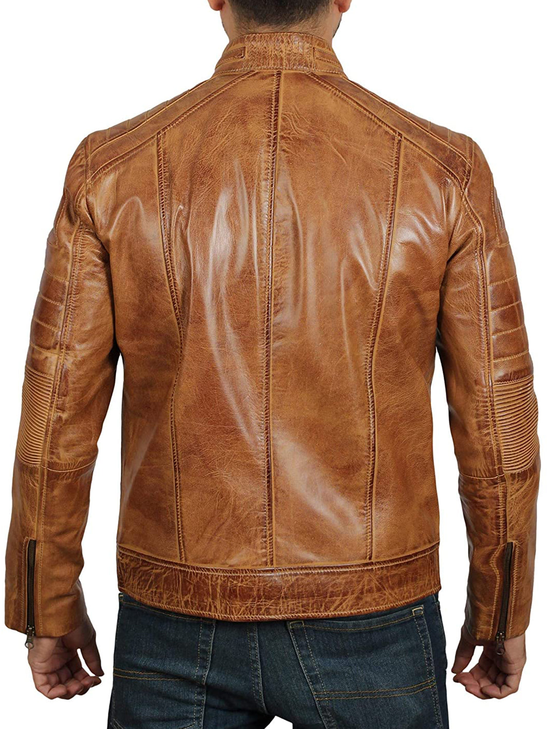 White-yellow Party Wear Mens Full Sleeve Pure Brown Leather Jacket at Best  Price in Delhi | Ikrar Jacket Enterprise