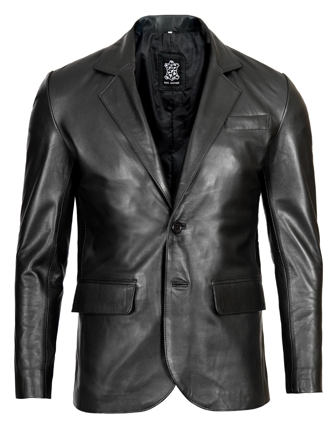 Mens Black Leather Coat