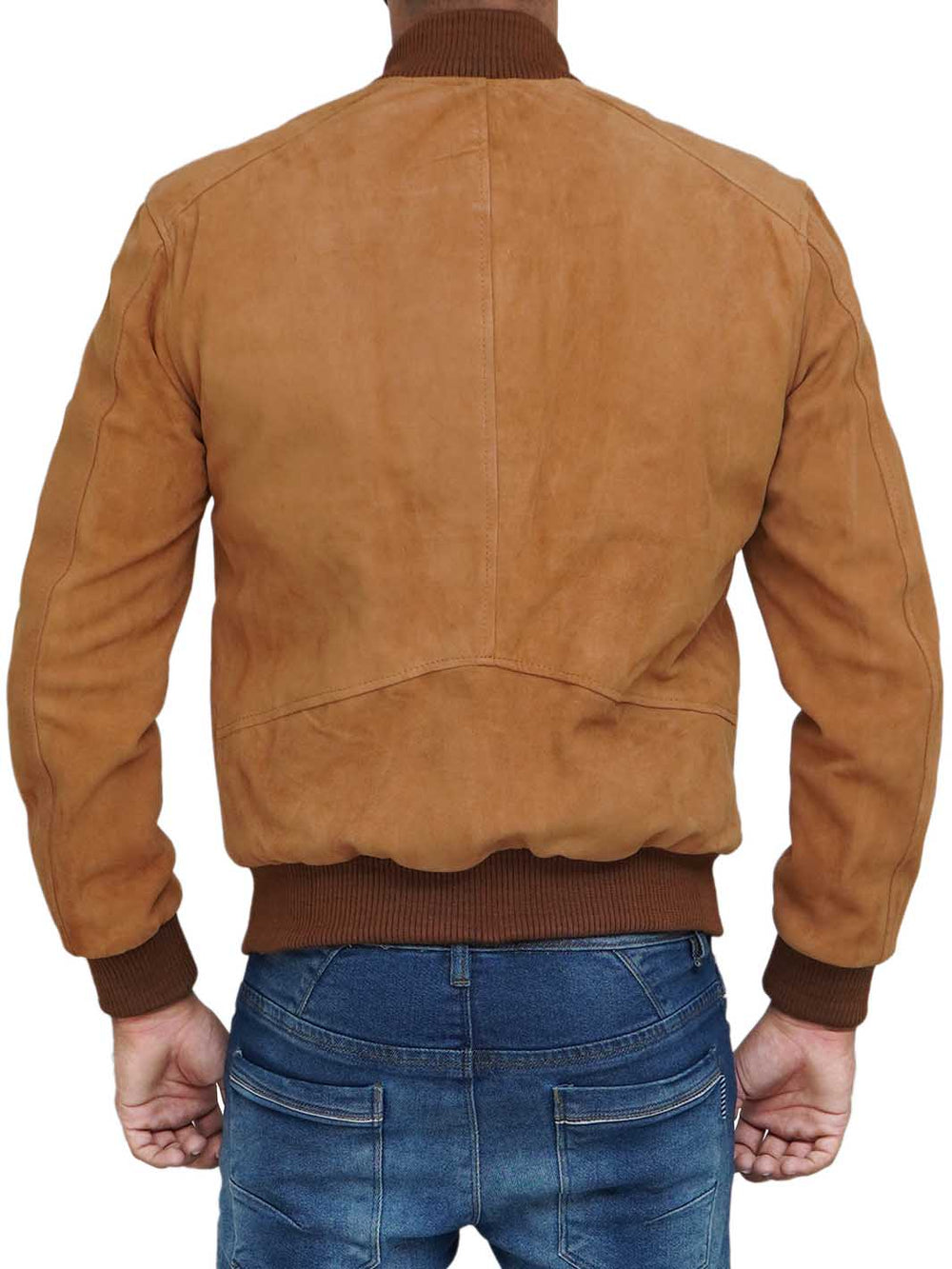 Mens Suede Bomber Leather Jacket