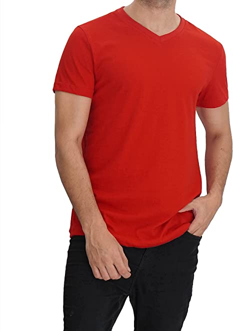 Herren-T-Shirt mit V-Ausschnitt und kurzen Ärmeln 