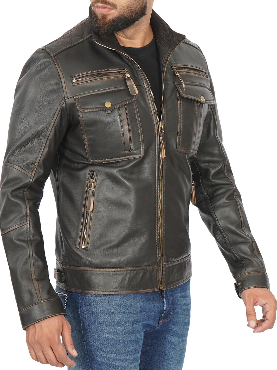 Mofit Ruboff Mens Leather Jacket