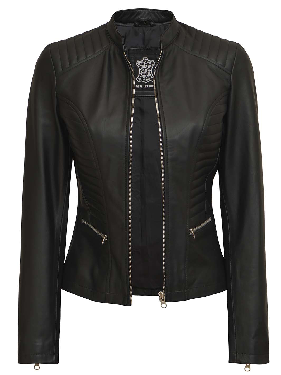Rachel Womens Black Leather Jacket