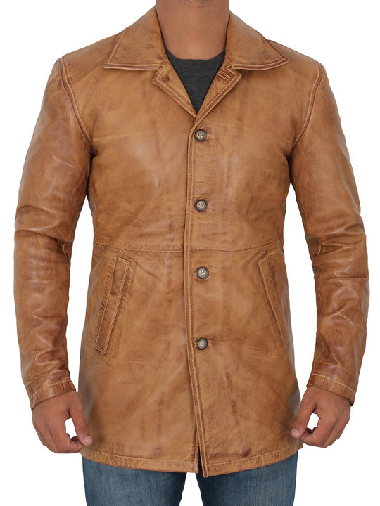 leather car coat