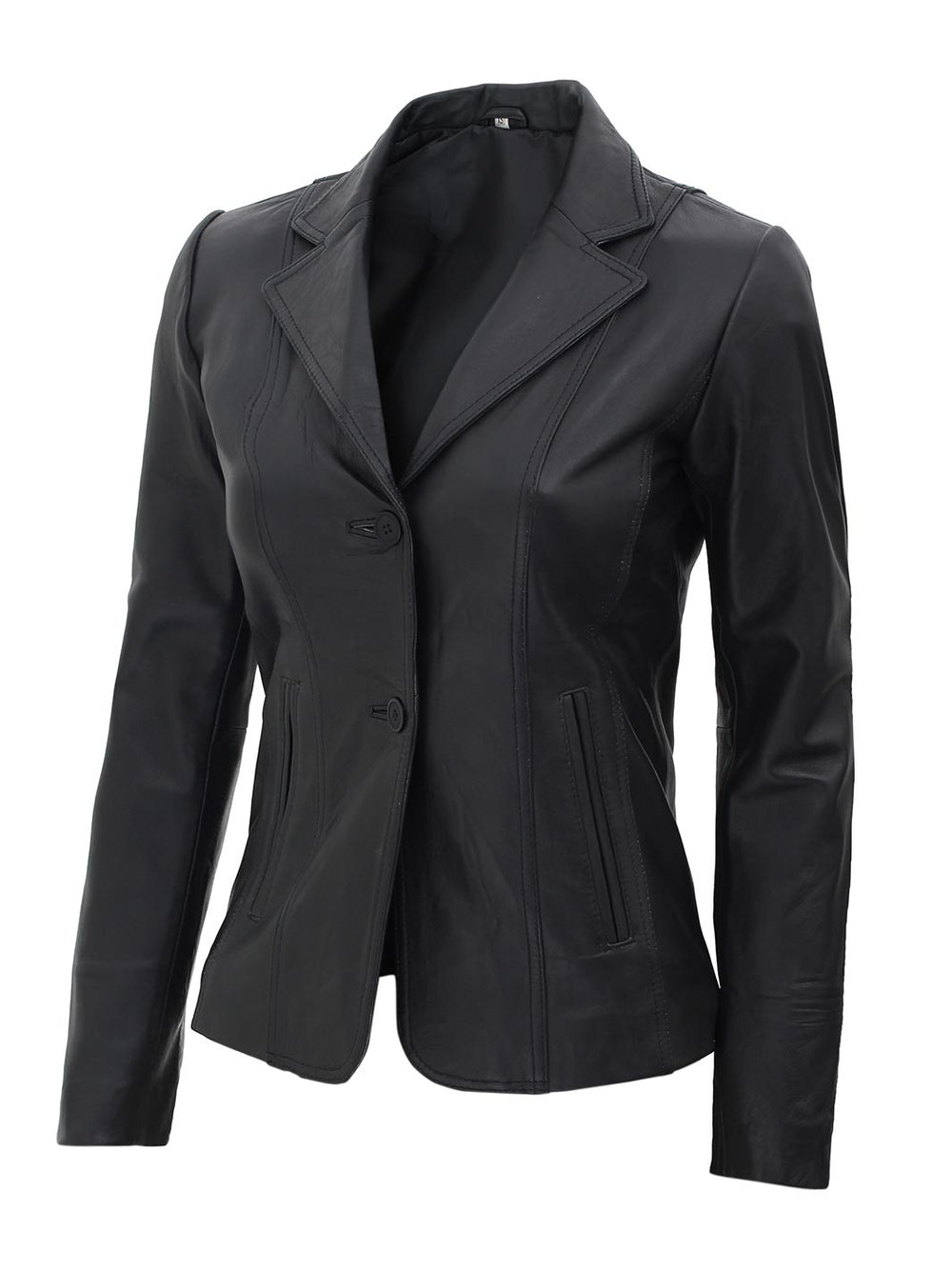 Surrey Damen-Blazerjacke aus schwarzem Leder 