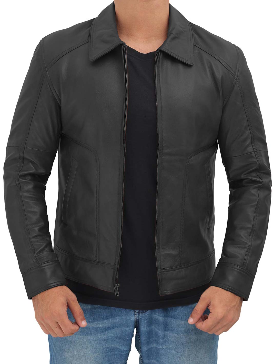 cognac leather jacket mens