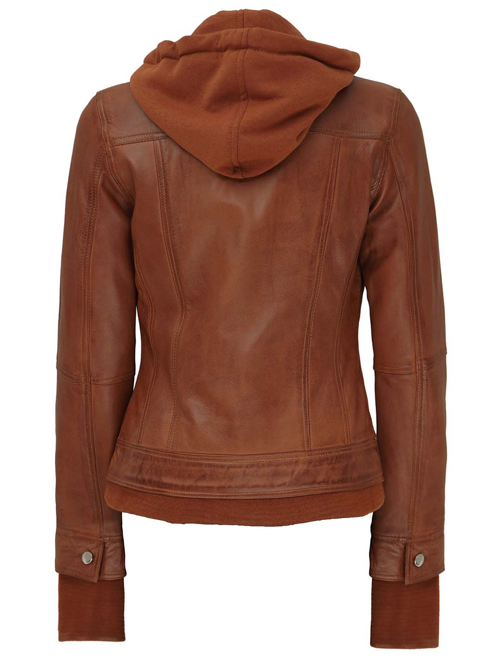 hooded leather jacket womens
