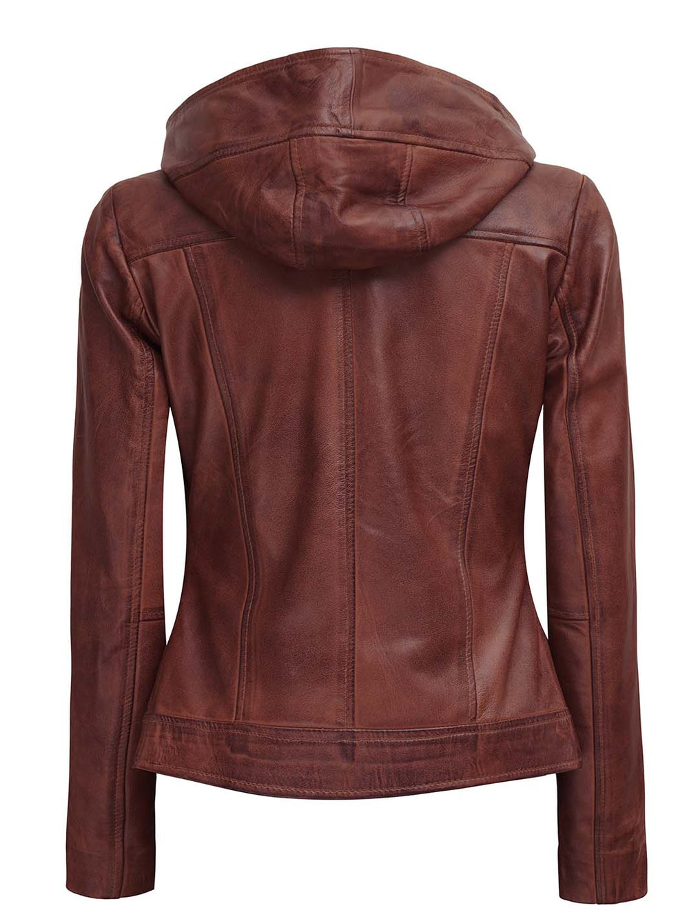 moto Brown Leather jackets for Women
