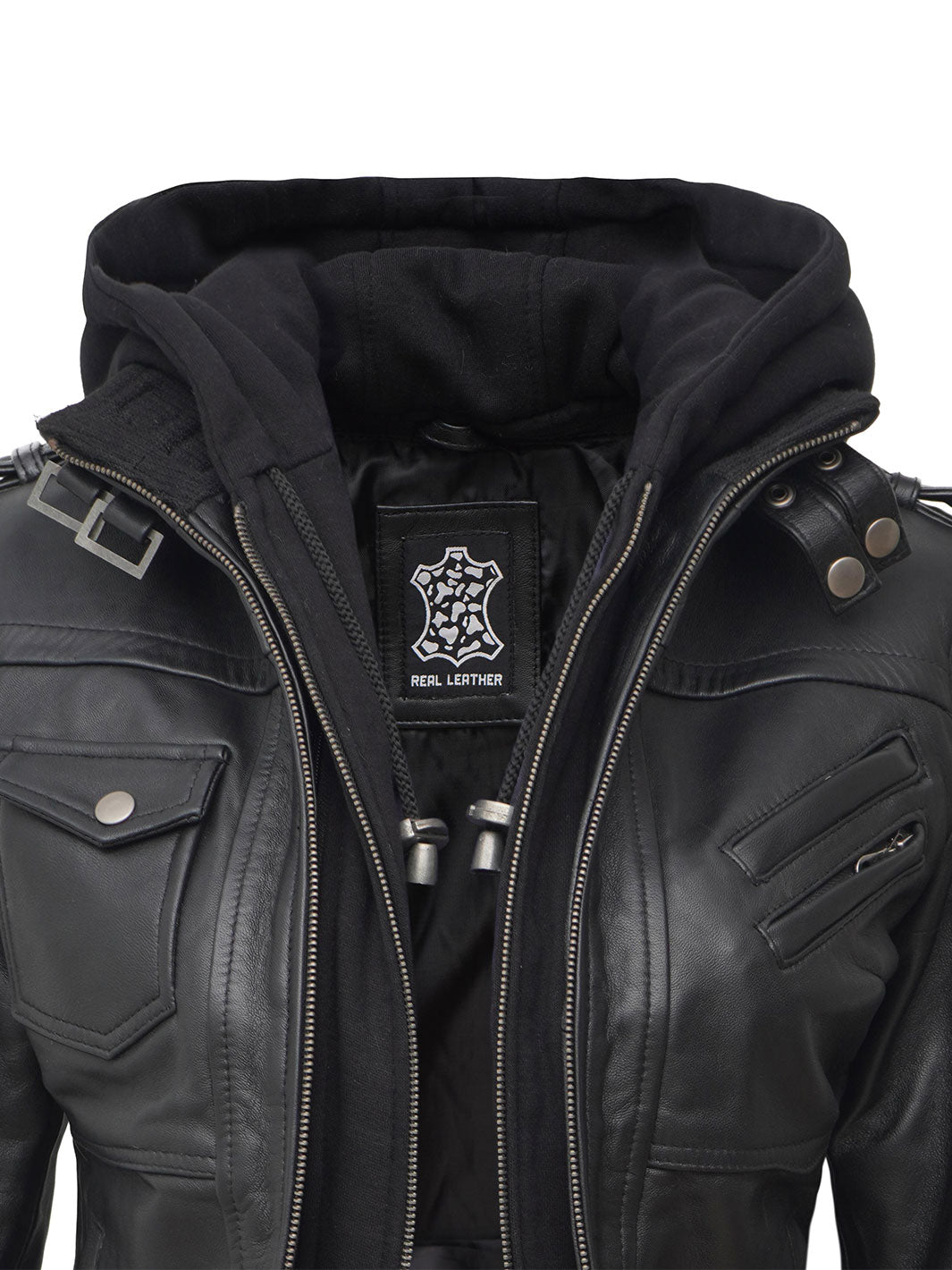 Women bomber Black Leather jacket