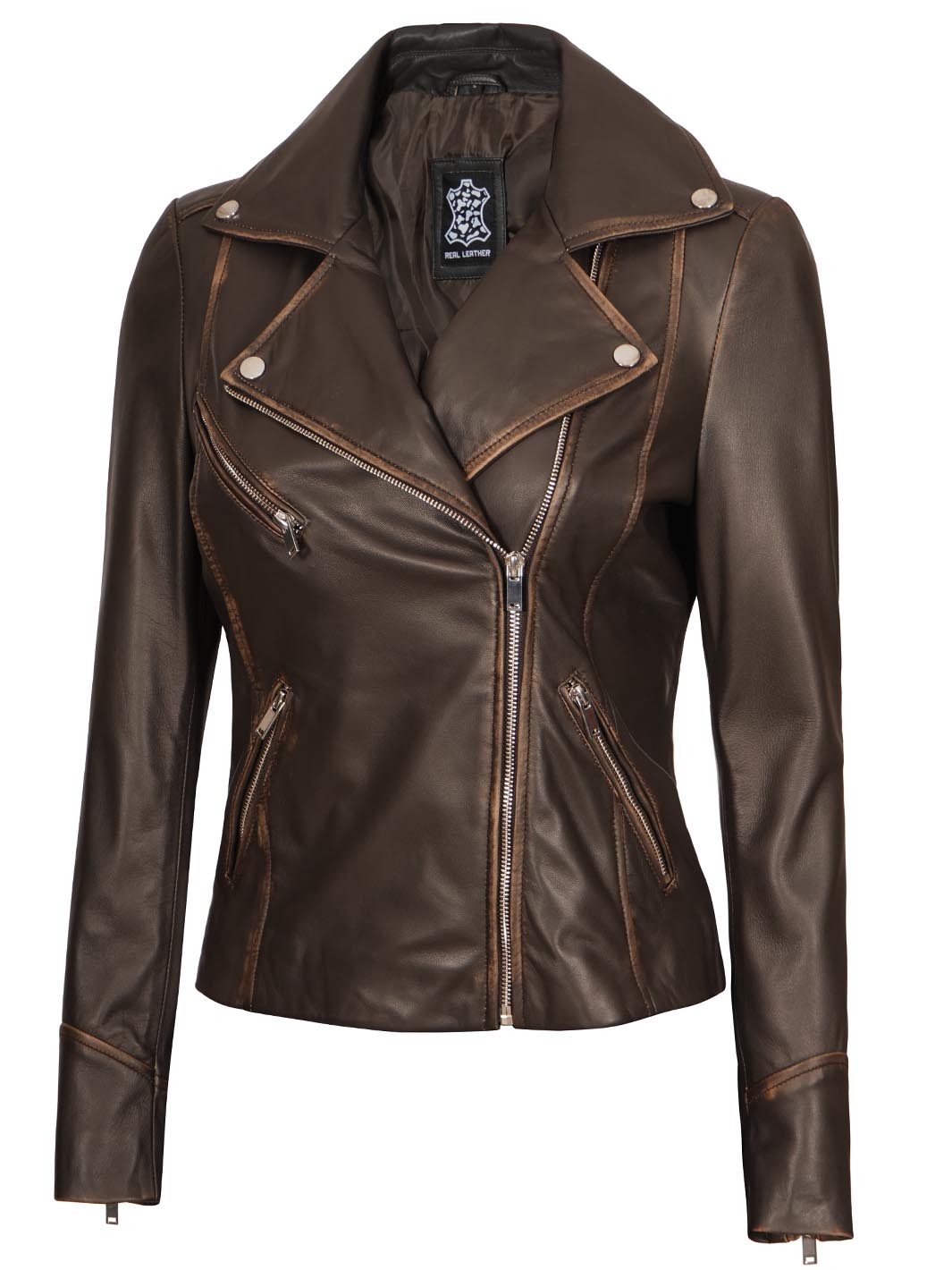 Womens Moto leather Jacket