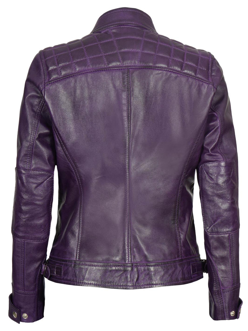 womens purple leather jacket