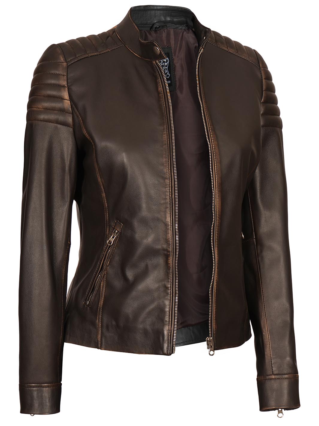 Womens Brown Leather Jacket