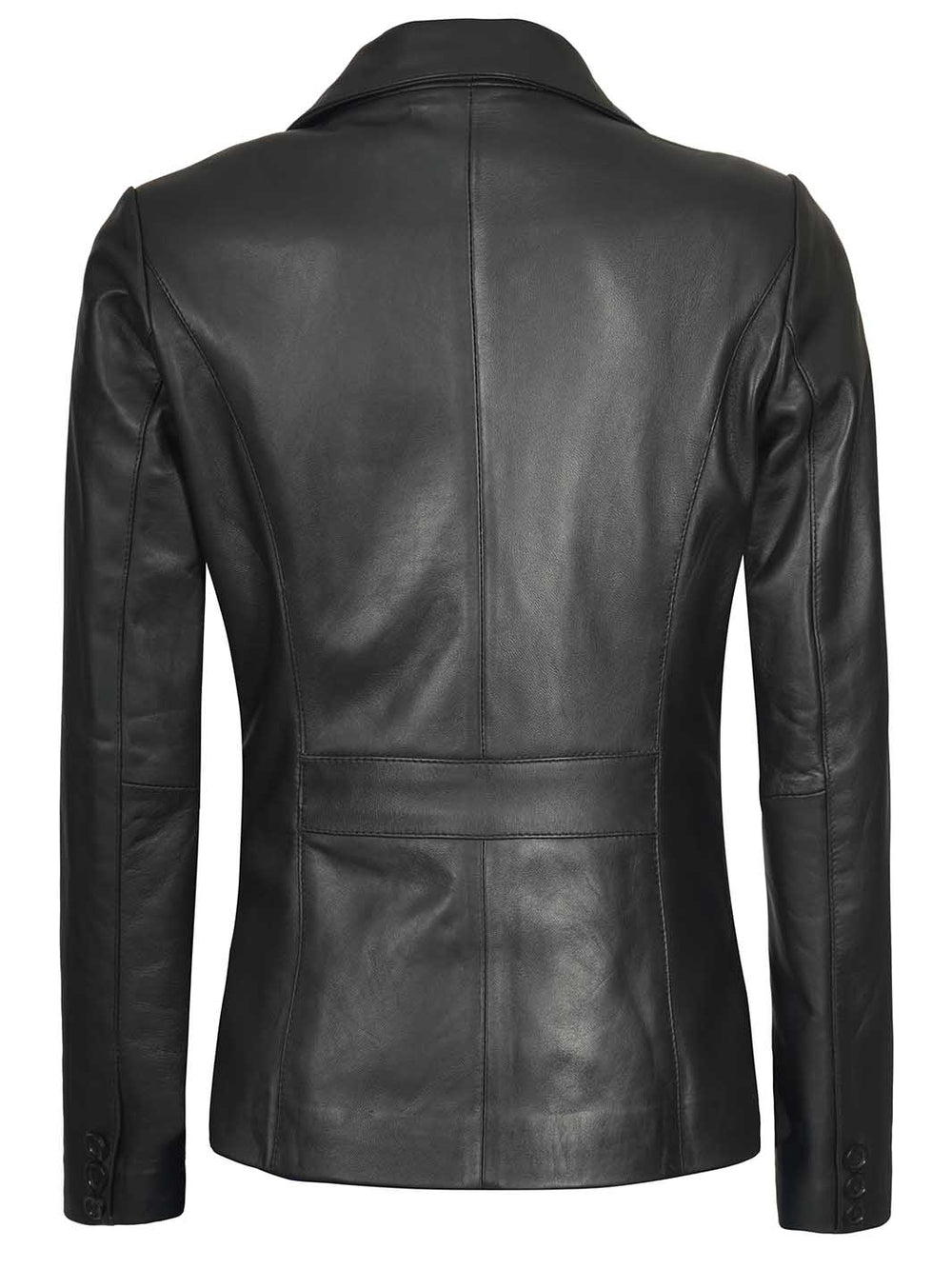 Womens Two Button Real Lambskin Leather Jacket