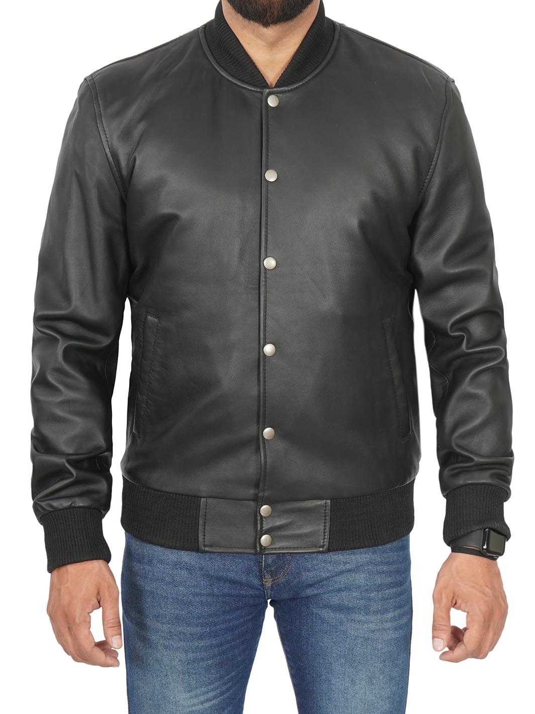 bomber style mens leather