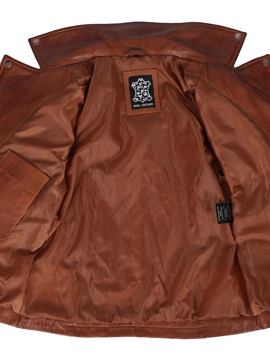 Asymmetrical Biker Leather Jacket