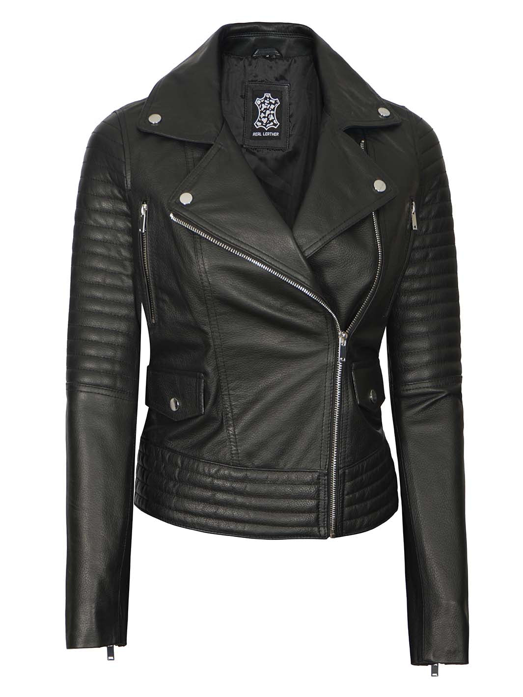 leather motorcycle jacket women