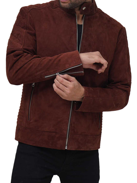 Mens Suede leather Jacket