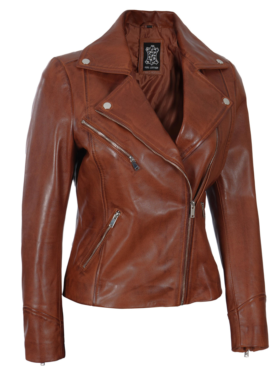 motorcycle women leather jacket